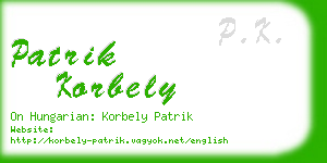 patrik korbely business card